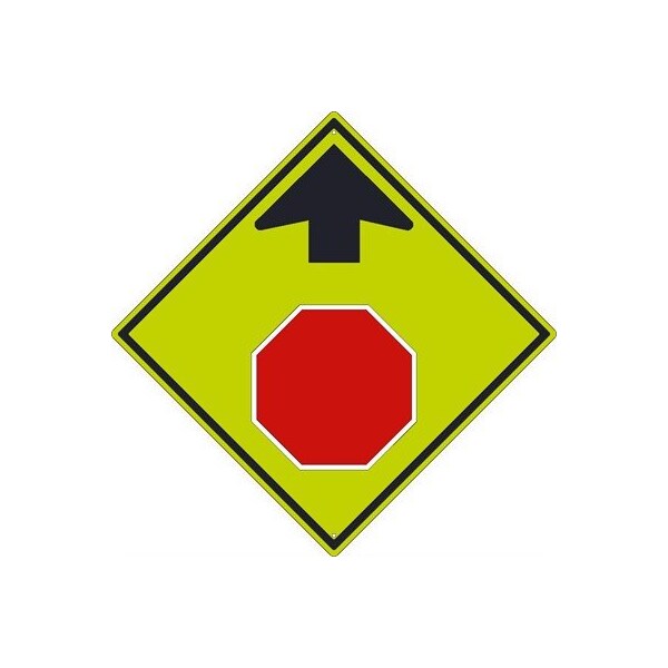 Nmc Stop Ahead Symbol With Arrow Sign, TM609DG TM609DG - main